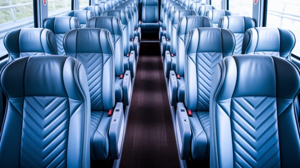 56 passenger charter bus interior san marcos